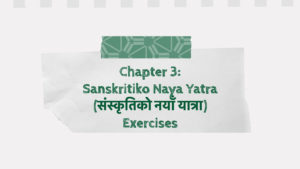 Chapter 3: Sanskritiko Naya Yatra (संस्कृतिको नयाँ यात्रा) Exercises