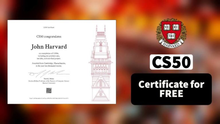 CS50 Certificate for FREE