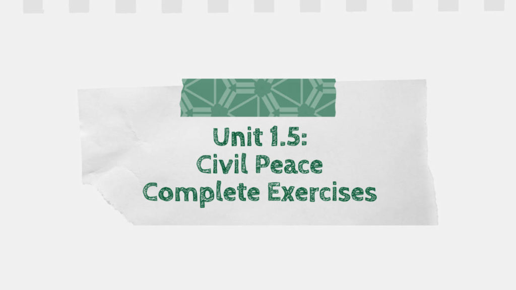 Civil Peace Complete Exercises