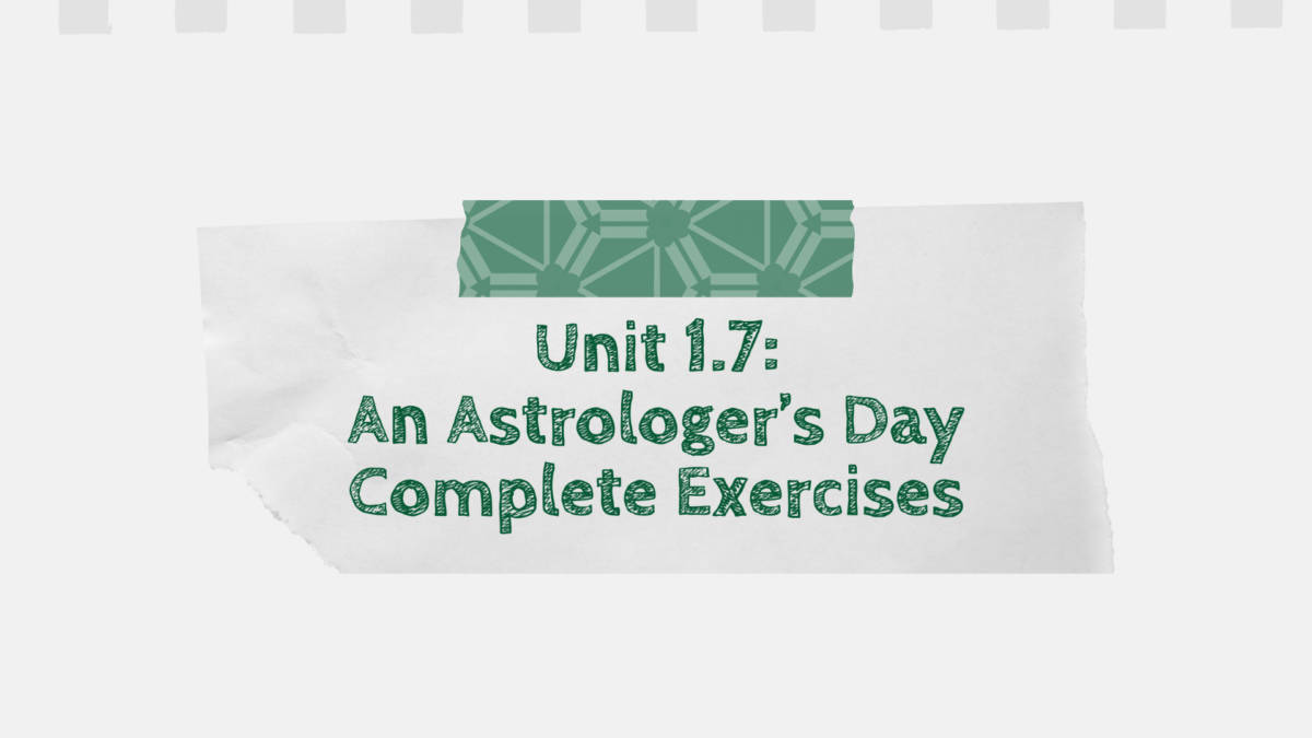 An Astrologers Day Complete Exercises