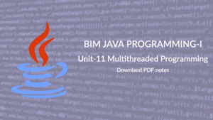 Unit-11 Multithreaded Programming