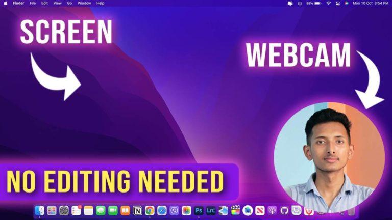 Screen and webcam