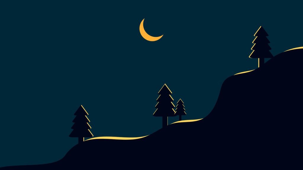 MInimalist landscape wallpaper night moon desktop 4k exif remove