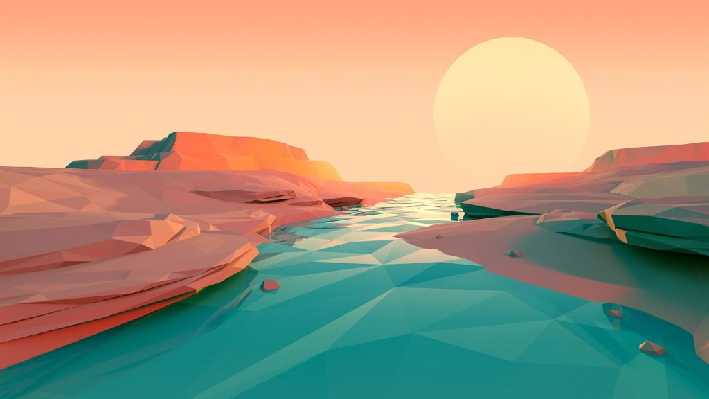 low poly river landscape minimalist minimalism y7312 exif remove