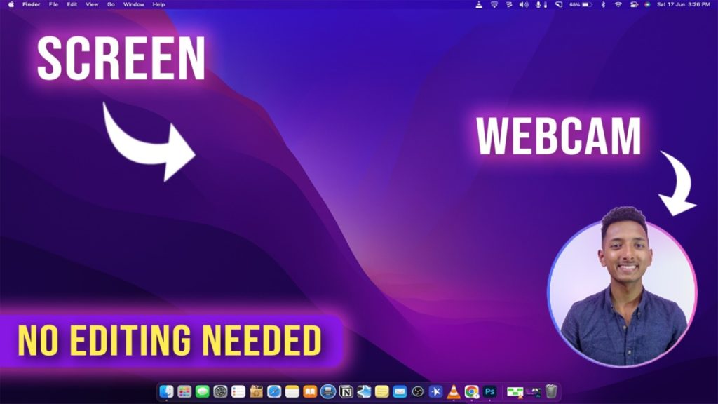 Screen and webcam