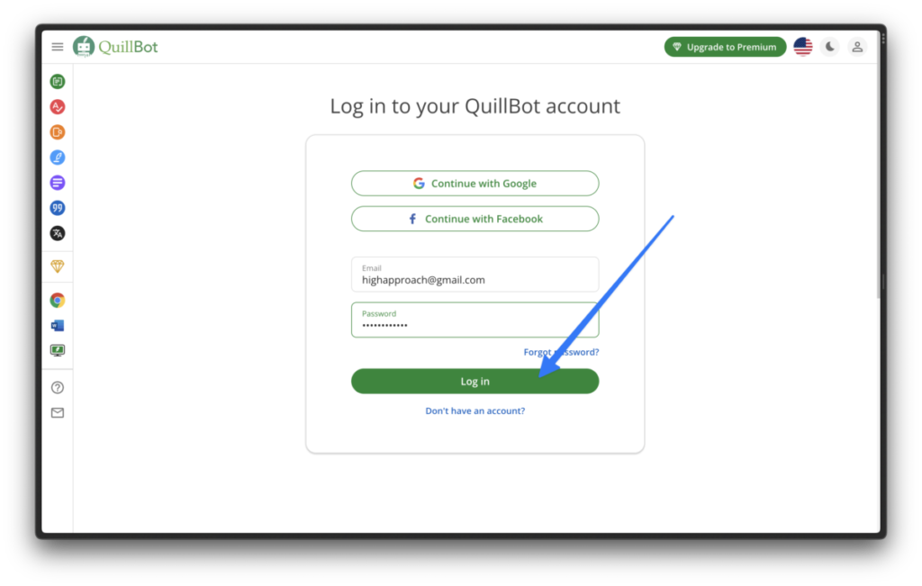 delete quillbot account login