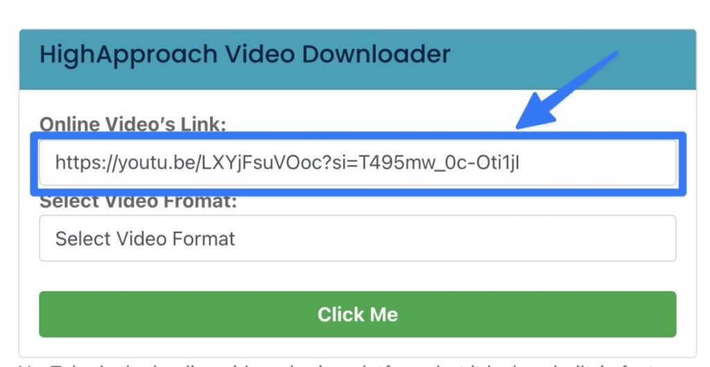 paste link youtube downloader