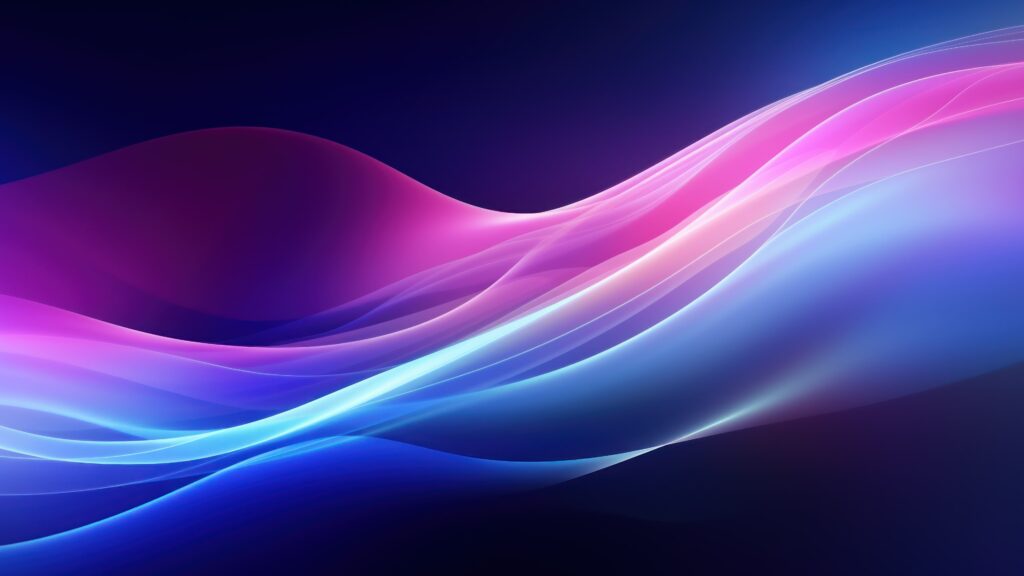 Futuristic Blue Pink Layers Wallpaper