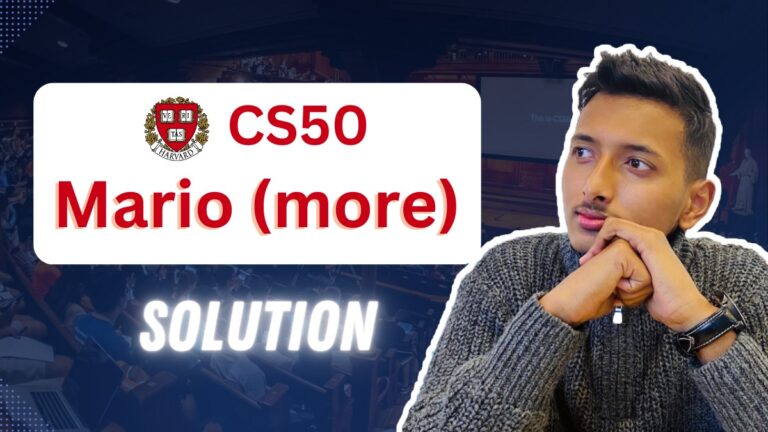 CS50 Mario (More Comfortable) Solution 2024
