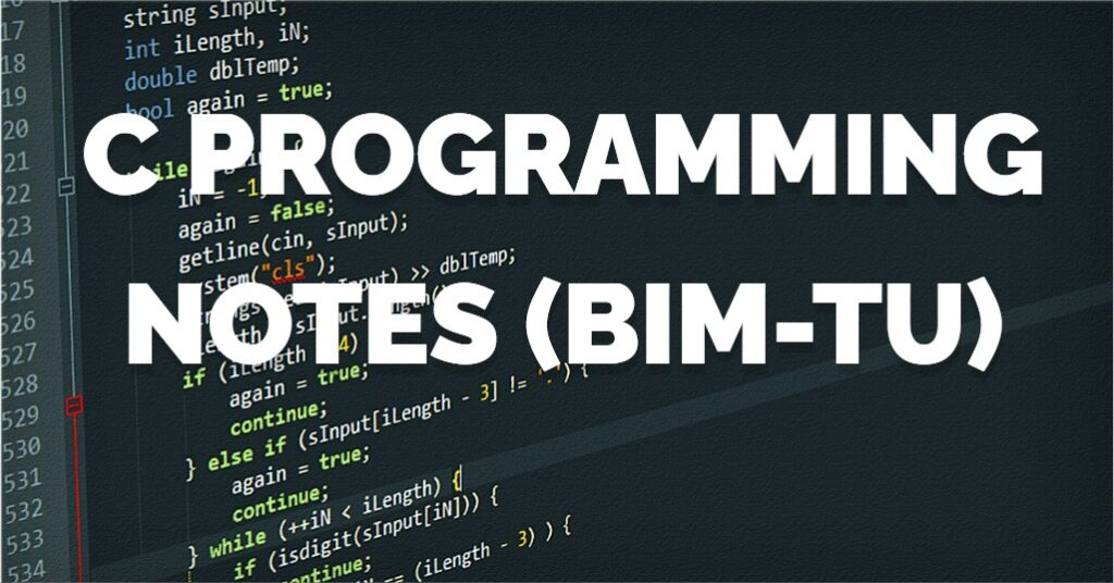 C Programming BIM